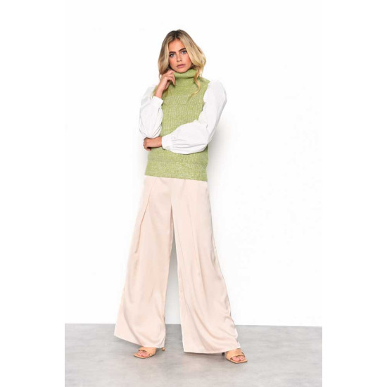 GLAMOROUS Top Green Melange KA6871