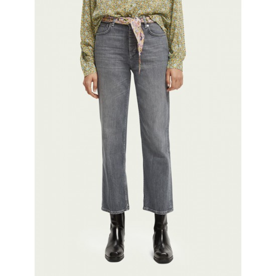 SCOTCH & SODA THE SKY STRAIGHT JEANS IN ORGANIC COTTON-SILVER HEART 166321