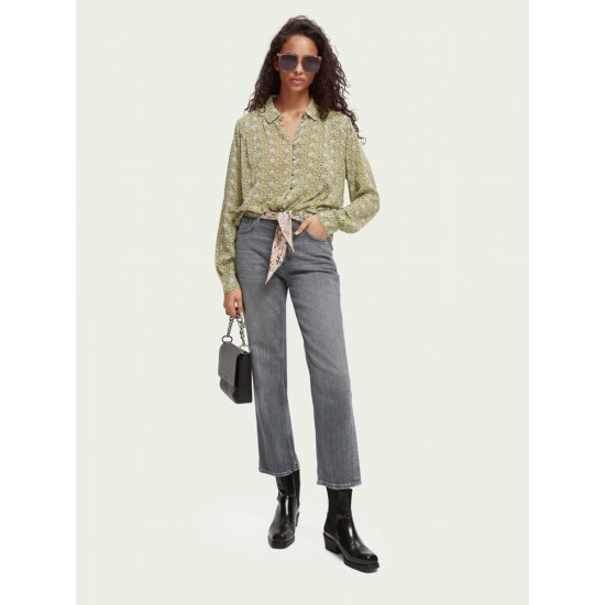 SCOTCH & SODA THE SKY STRAIGHT JEANS IN ORGANIC COTTON-SILVER HEART 166321