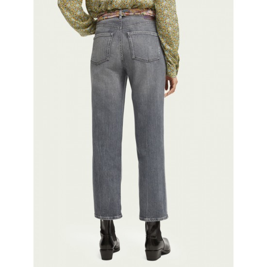 SCOTCH & SODA THE SKY STRAIGHT JEANS IN ORGANIC COTTON-SILVER HEART 166321
