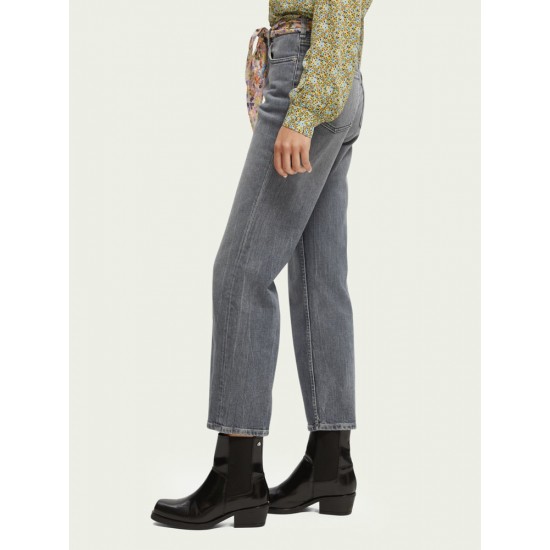 SCOTCH & SODA THE SKY STRAIGHT JEANS IN ORGANIC COTTON-SILVER HEART 166321