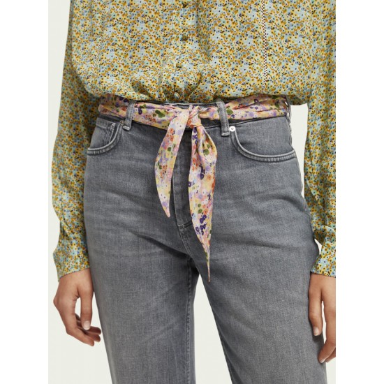 SCOTCH & SODA THE SKY STRAIGHT JEANS IN ORGANIC COTTON-SILVER HEART 166321