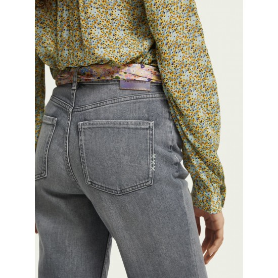 SCOTCH & SODA THE SKY STRAIGHT JEANS IN ORGANIC COTTON-SILVER HEART 166321