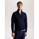 TOMMY HILFIGER PIMA ORG CTN CASHMERE ZIP MOCK MW0MW28049 DW5-DESSERT SKY