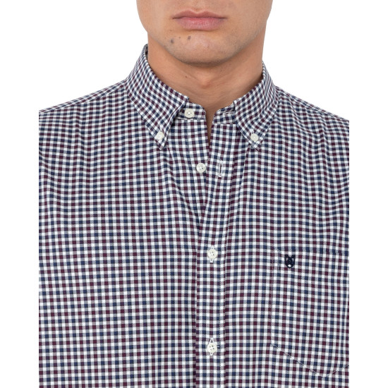 THE BOSTONIANS ΠΟΥΚΑΜΙΣΟ CHESTER FLANNEL 3AACH8484 B154BU-BURGUNDY