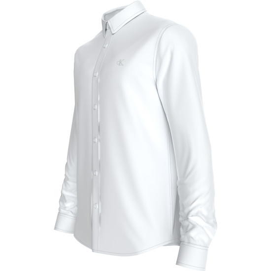 CALVIN KLEIN SLIM STRETCH SHIRT J30J324614 YAF-BRIGHT WHITE 