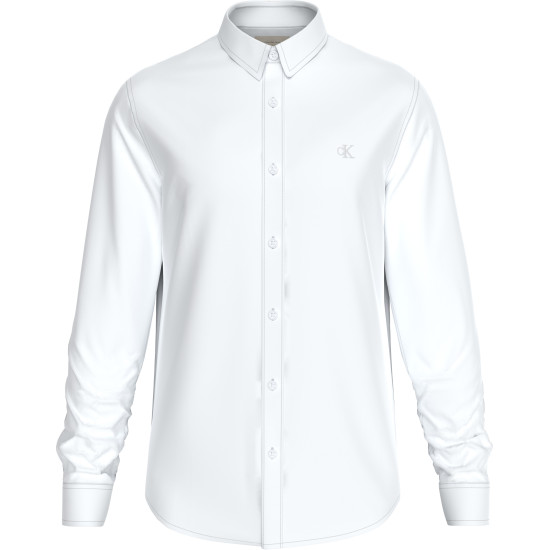 CALVIN KLEIN SLIM STRETCH SHIRT J30J324614 YAF-BRIGHT WHITE 