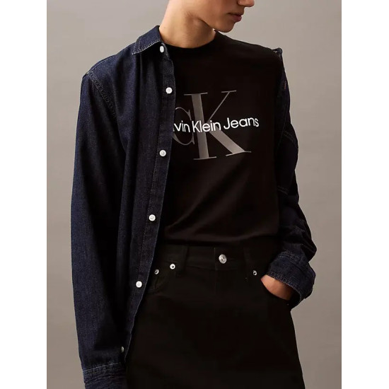 CALVIN KLEIN SS MONOLOGO CREWNECK TEE 00040WL260 UB1-BLACK