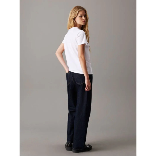CALVIN KLEIN SS MONOLOGO CREWNECK TEE 00040WL260 YAA-BRILLIANT WHITE
