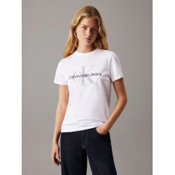 CALVIN KLEIN SS MONOLOGO CREWNECK TEE 00040WL260 YAA-BRILLIANT WHITE