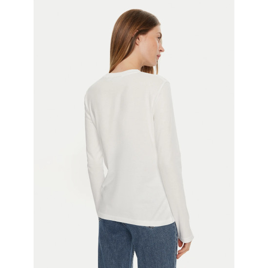 CALVIN KLEIN CK EMBRO REGULAR LONGSLEEVE J20J224549 YAF-BRIGHT WHITE