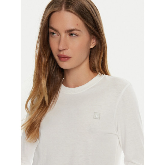 CALVIN KLEIN CK EMBRO REGULAR LONGSLEEVE J20J224549 YAF-BRIGHT WHITE