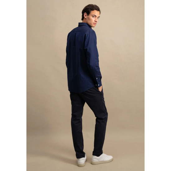 FYNCH HATTON OXFORD SHIRT 10005500 5540-NAVY