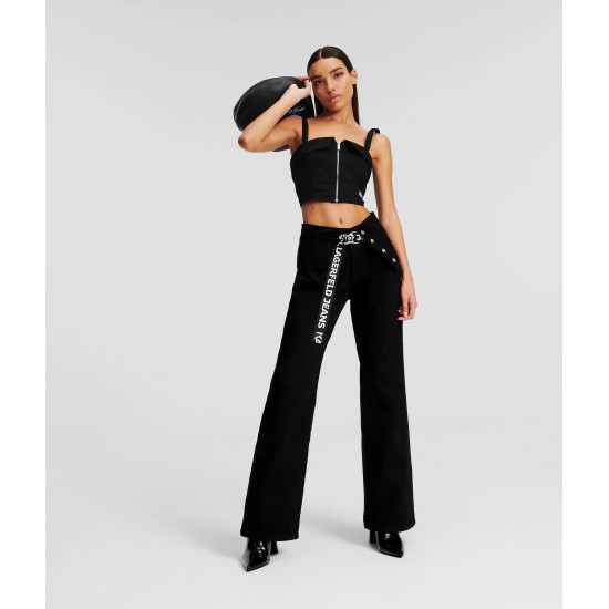KARL JEANS MR RELAXED WB BELT DENIM  245J1110 J186-BLACK DENIM