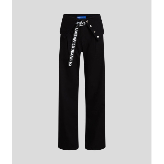 KARL JEANS MR RELAXED WB BELT DENIM  245J1110 J186-BLACK DENIM