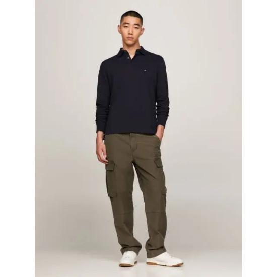 TOMMY HILFIGER 1985 REGULAR LS POLO MW0MW20183 DW5-DESERT SKY