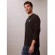 CALVIN KLEIN LS WAFFLE BADGE CREWNK TEE LV040EM217 UB1-BLACK