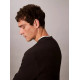 CALVIN KLEIN LS WAFFLE BADGE CREWNK TEE LV040EM217 UB1-BLACK