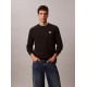 CALVIN KLEIN LS WAFFLE BADGE CREWNK TEE LV040EM217 UB1-BLACK