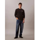 CALVIN KLEIN LS WAFFLE BADGE CREWNK TEE LV040EM217 UB1-BLACK