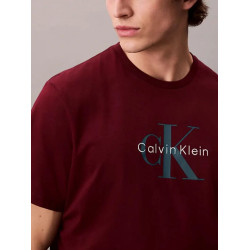 CALVIN KLEIN SS HERO MONOLOGO TEE 20s LV04RB862G VLP-DEEP ROUGE