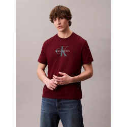 CALVIN KLEIN SS HERO MONOLOGO TEE 20s LV04RB862G VLP-DEEP ROUGE
