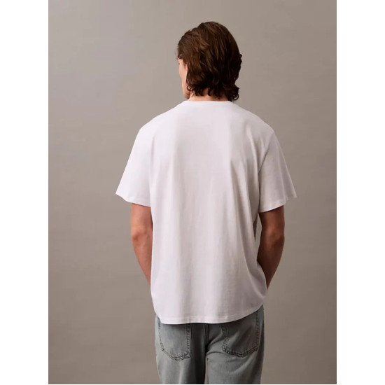 CALVIN KLEIN SS HERO MONOLOGO TEE 20s LV04RB862G YAA-BRILLIANT WHITE 