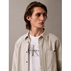 CALVIN KLEIN SS HERO MONOLOGO TEE 20s LV04RB862G YAA-BRILLIANT WHITE 