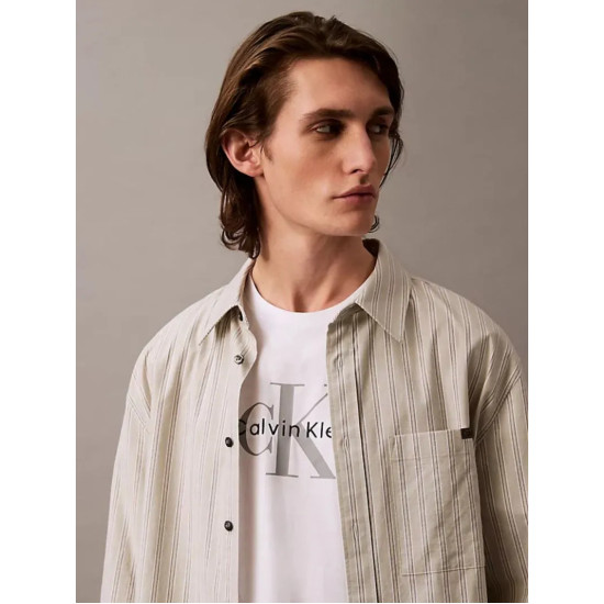 CALVIN KLEIN SS HERO MONOLOGO TEE 20s LV04RB862G YAA-BRILLIANT WHITE 