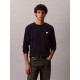 CALVIN KLEIN LS WAFFLE BADGE CREWNK TEE LV040EM217  CEF-DARK SAPPHIRE