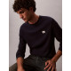 CALVIN KLEIN LS WAFFLE BADGE CREWNK TEE LV040EM217  CEF-DARK SAPPHIRE