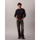 CALVIN KLEIN LS WAFFLE BADGE CREWNK TEE LV040EM217  CEF-DARK SAPPHIRE