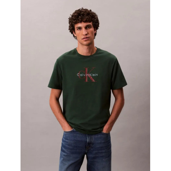 CALVIN KLEIN SS HERO MONOLOGO TEE 20s LV04RB862G LLG-SYCAMORE 