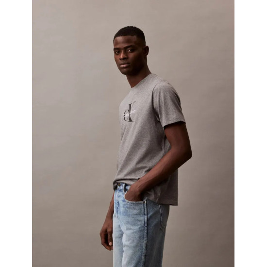 CALVIN KLEIN SS HERO MONOLOGO TEE 20s LV04RB862G P7E-MED GREY HTR