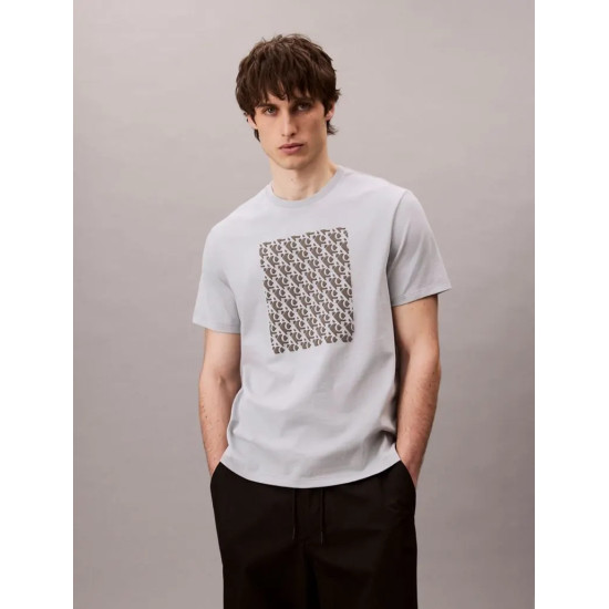 CALVIN KLEIN SS 20S CK MCR AP PFF T-SHIRT LV04RC841G CI1-QUARRY