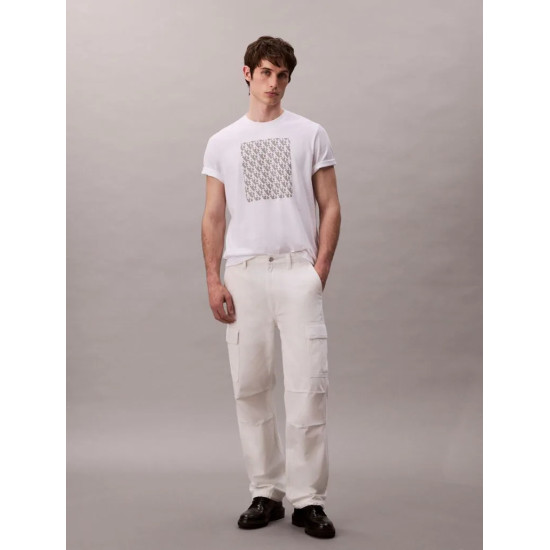 CALVIN KLEIN SS 20S CK MCR AP PFF T-SHIRT LV04RC841G YAA-BRILLIANT WHITE 