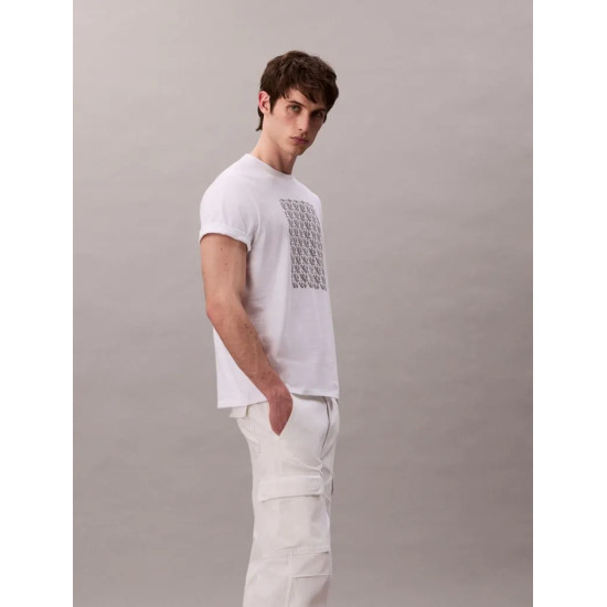 CALVIN KLEIN SS 20S CK MCR AP PFF T-SHIRT LV04RC841G YAA-BRILLIANT WHITE 