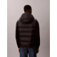 CALVIN KLEIN LS NYLON ZIP OFF HOOD DOWN PUFFER JACKET LV04RD531G UB1-BLACK