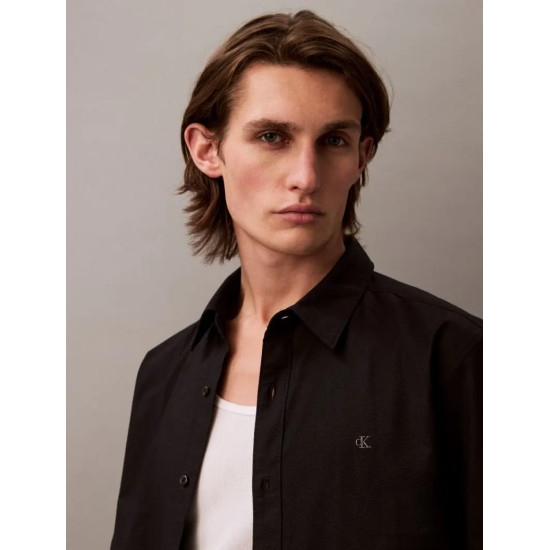 CALVIN KLEIN LS SOLID OXFORD CLASSIC SHIRT LV140EM125 UB1-BLACK