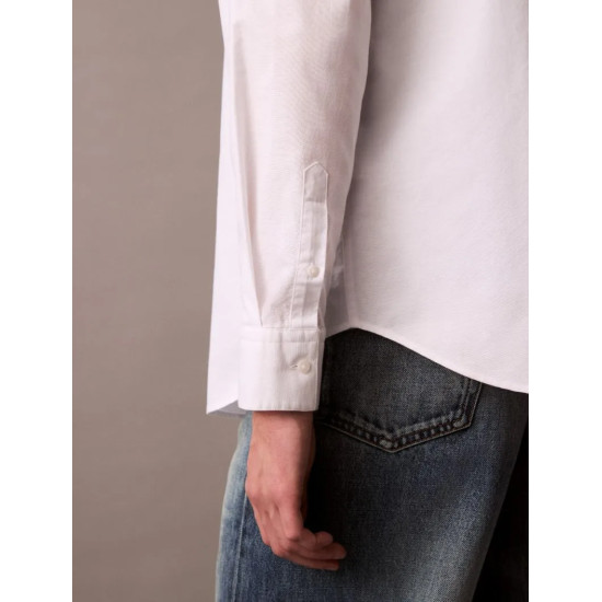 CALVIN KLEIN LS SOLID OXFORD CLASSIC SHIRT LV140EM125 YAA-BRILLIANT WHITE