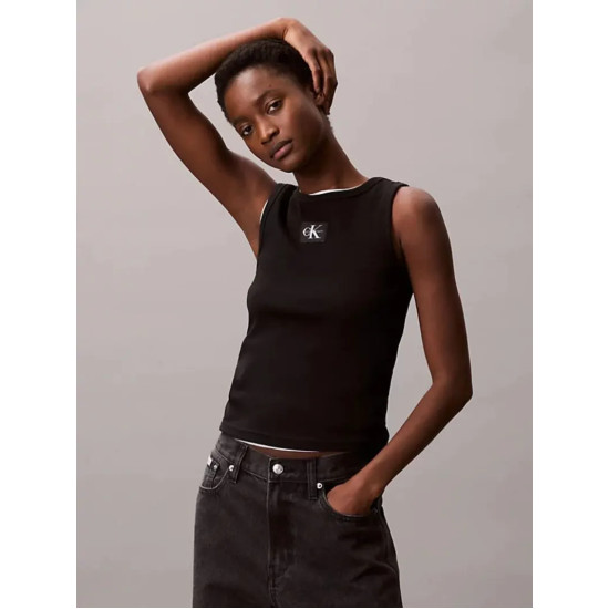 CALVIN KLEIN WVN LBL 2X2 COTTON TOP LV047C201G UB1-BLACK