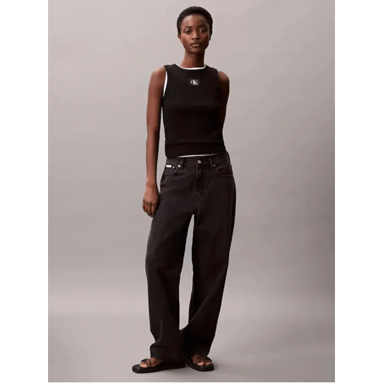 CALVIN KLEIN WVN LBL 2X2 COTTON TOP LV047C201G UB1-BLACK