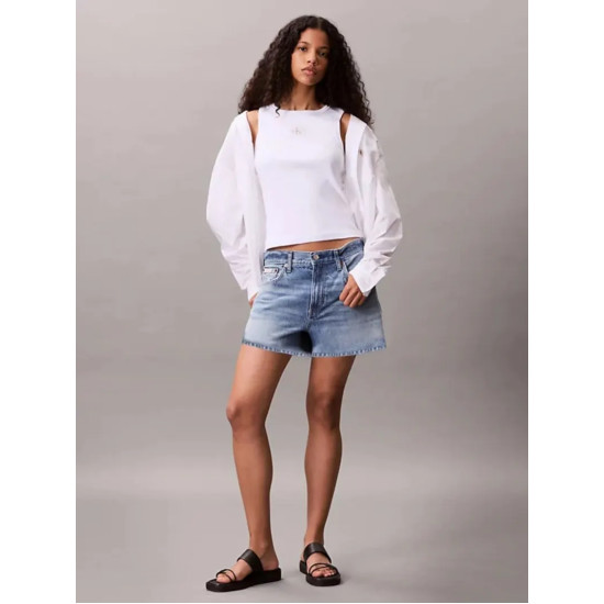 CALVIN KLEIN WVN LBL 2X2 COTTON TOP LV047C201G YAA-BRILLIANT WHITE