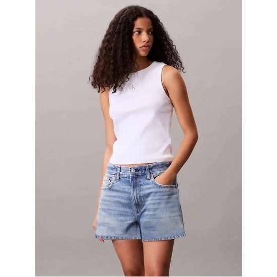 CALVIN KLEIN WVN LBL 2X2 COTTON TOP LV047C201G YAA-BRILLIANT WHITE