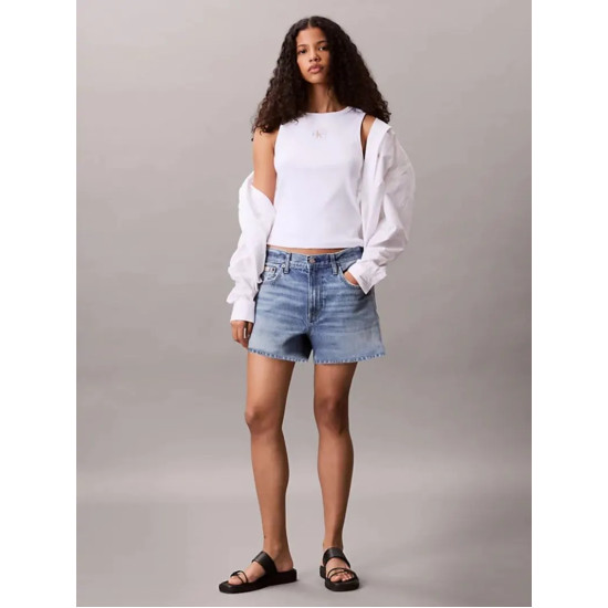 CALVIN KLEIN WVN LBL 2X2 COTTON TOP LV047C201G YAA-BRILLIANT WHITE