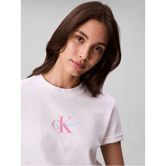 CALVIN KLEIN SS 20s CLASSIC LOGO TEE LV047C856G YAA-BRILLIANT WHITE