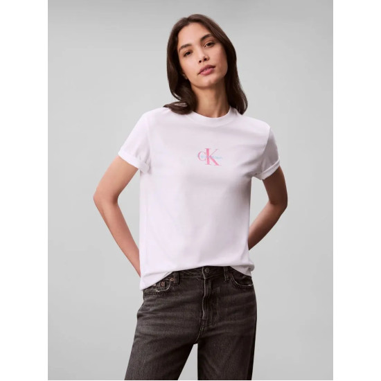 CALVIN KLEIN SS 20s CLASSIC LOGO TEE LV047C856G YAA-BRILLIANT WHITE