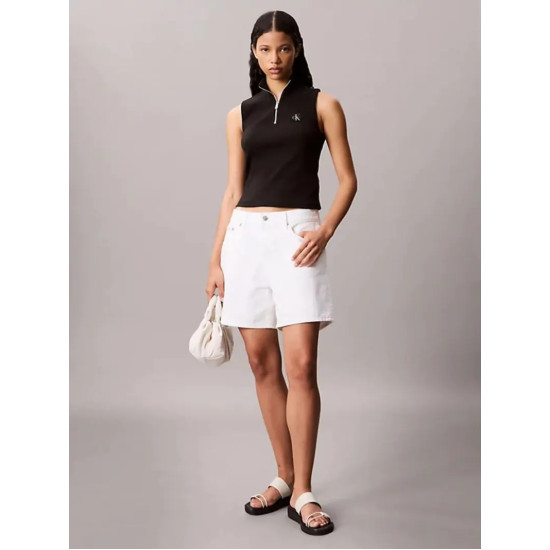 CALVIN KLEIN WOVEN LABEL SL QZ TOP LV047C909G UB1-BLACK