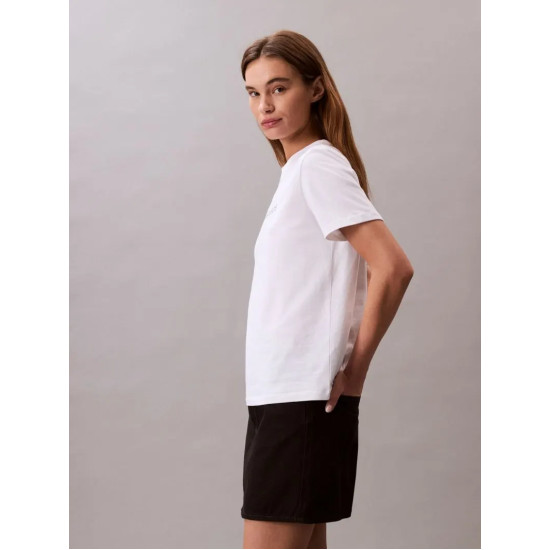 CALVIN KLEIN INST LOGO CLASSIC TEE SS LV047C912G YAA-BRILLIANT WHITE