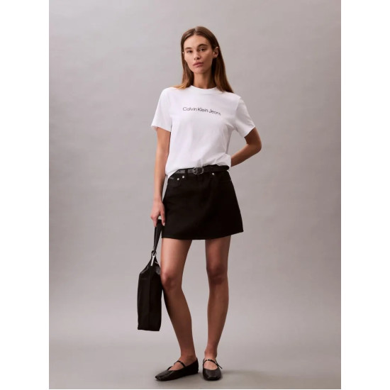 CALVIN KLEIN INST LOGO CLASSIC TEE SS LV047C912G YAA-BRILLIANT WHITE